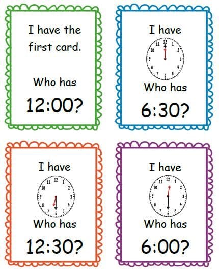 Тест часы время английский язык