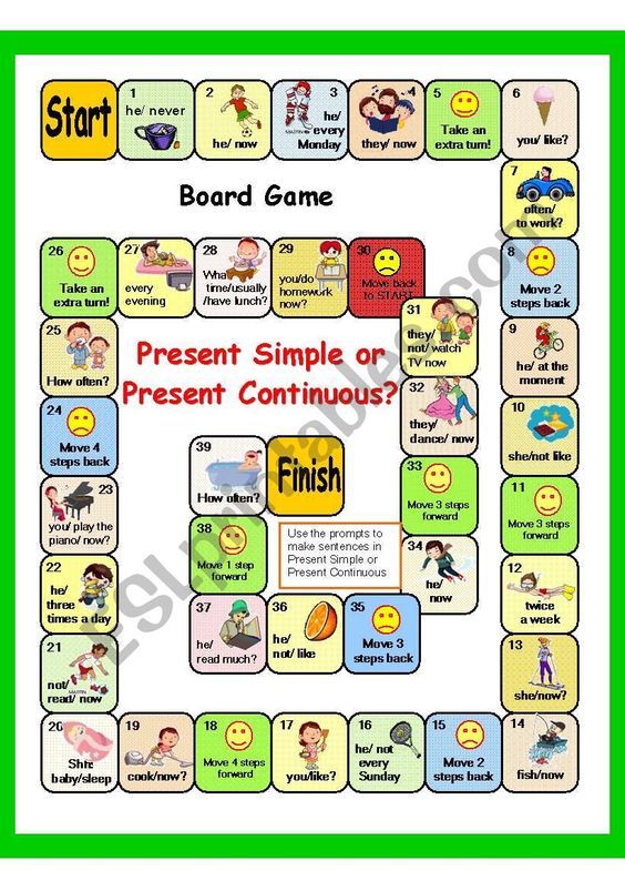 Present Continuous Interactive board game for online and fact to face  classes - ESL Kids Games