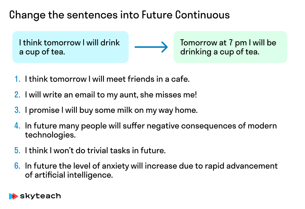 5 activities to practise future continuous 3 Skyteach